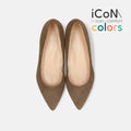 30%OFF：iCoN COLORS：ポインテッドトゥ スエード フラットシューズ（C20142）トープS/mamian（マミアン）