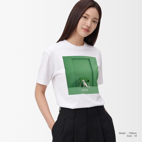 予約：urday【Animal／White Dog／G】フォトTシャツ（9964655）ホワイト/urday（マミアン）