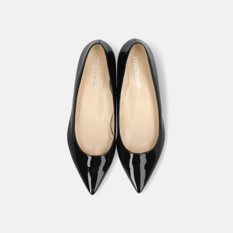 予約：2026SS：iCoN COLORS：ポインテッドトゥ フラットシューズ（C20143）ブラックE