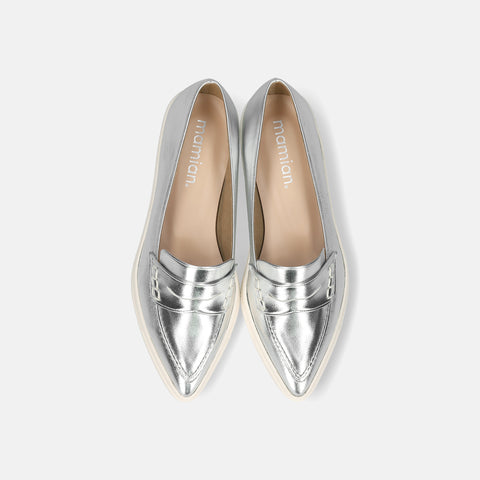 2025AW：ローファー スニーカー（m1003）シルバー/mamian（マミアン）