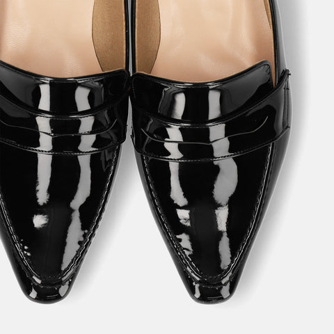 予約：2026SS：スクエアトゥローファー（m18016）ブラックE/mamian（マミアン）