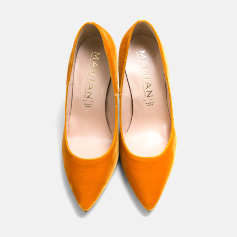 50%OFF：ベルベット調 ハイヒール パンプス（961aw1-ag）ミモザベルベット/mamian（マミアン）