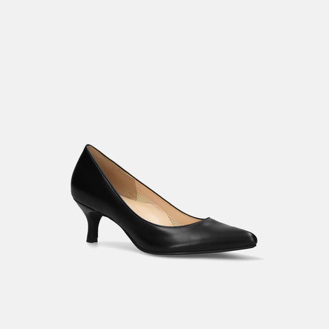 10% OFF: 2024SS: iCoN COLORS: Pointed Toe Smooth Pumps (C57173) Black