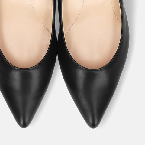 2025AW：iCoN COLORS：ポインテッドトゥ スムース パンプス（C57173）ブラック/mamian（マミアン）