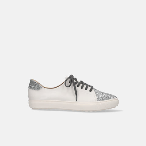 予約：グリッターコンビ スニーカー（m1004）ホワイト/C