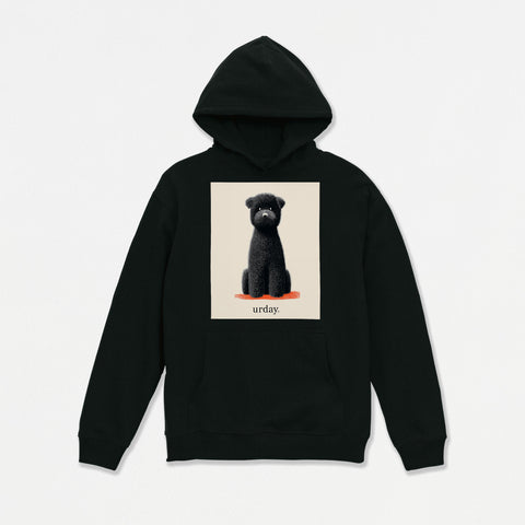 予約：urday【dog】アートワークスウェットプルパーカ（u-a-spk-0001-07）ブラック