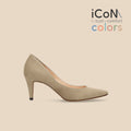 15%OFF：iCoN COLORS：ポインテッドトゥ スエード パンプス（C76532）ジンジャー/mamian（マミアン）