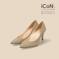 15%OFF：iCoN COLORS：ポインテッドトゥ スエード パンプス（C76532）ジンジャー/mamian（マミアン）